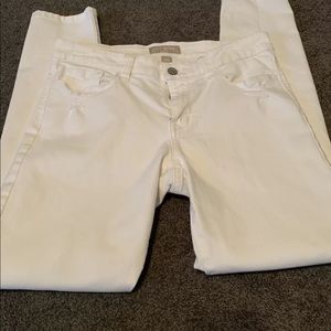 Banana Republic skinny white jeans